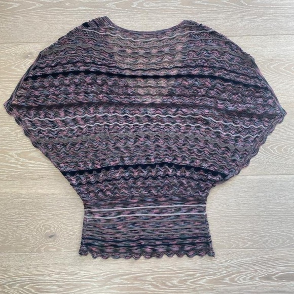 Laundry by Shelli Segal | Pink Black White Crochet Sheer Sweater No Tags - Picture 2 of 4